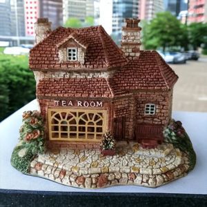 Avery Mini Tea Room House Figurine Resin Ceramic Floral Cottage 3" NIB